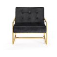 thumbnail image 3 of Meridian Furniture Pierre Black Velvet Accent Chair, 3 of 5