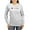 Ash Gray, variant on - Delta Chi Black And Red Fraternity Logo Long Sleeve T Shirt - Women's Long Sleeve Graphic Casual T-Shirt