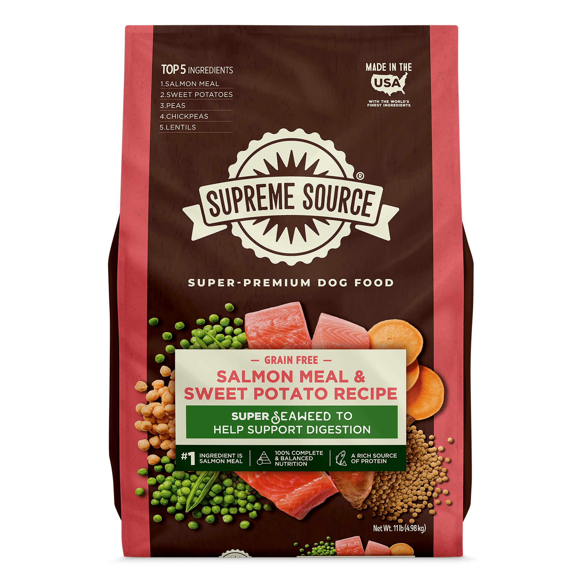 Supreme Source Grain-Free Salmon & Sweet Potato Recipe Dry Dog Food, 11lb Bag