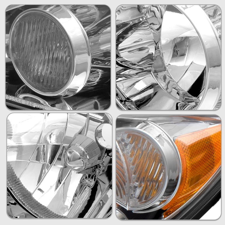 Chrome Housing Halogen Headlight Pair – For 2005-2006 Toyota Camry (LH+RH)