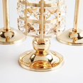 thumbnail image 2 of Crystal Candle Holder Candelabra Party Centerpiece Candlestick Home Decor M Gold, 2 of 9
