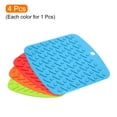 thumbnail image 3 of Uxcell Silicone Trivet Mat 4Pcs, Hot Pot Holder Hot Pads for Table & Countertop, Heat Resistant Trivet Mat-Multicolor, 3 of 5