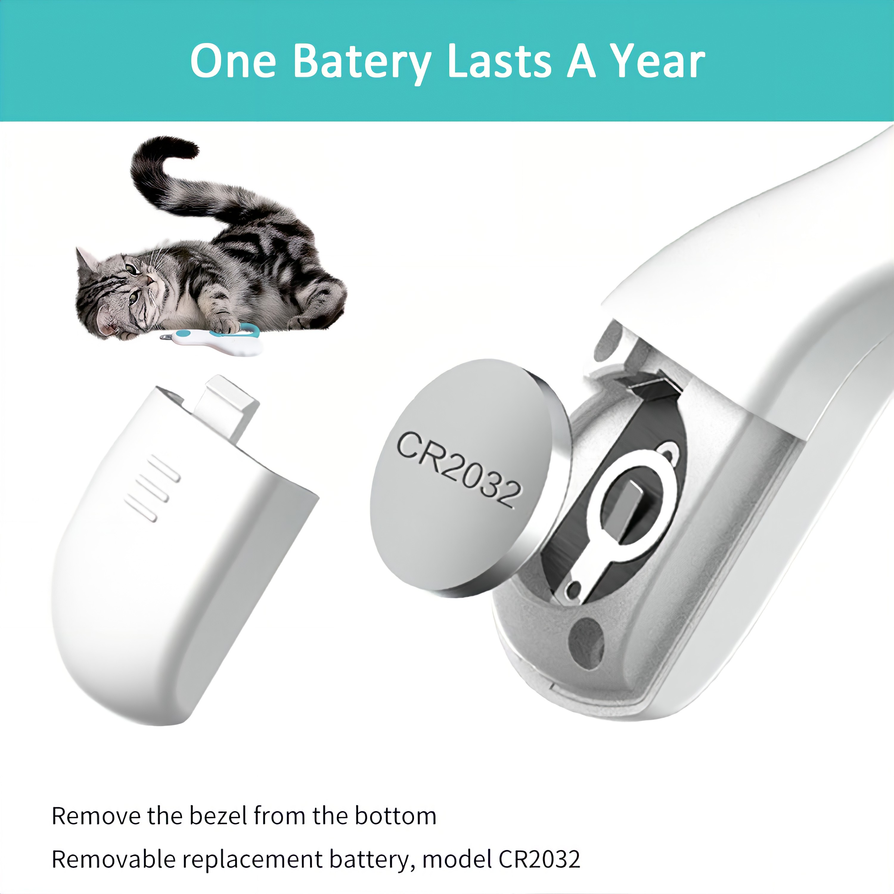 OAZOUF Cat Nail Clippers with LED Light photo 4