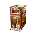 thumbnail image 3 of Kits de casa de muñecas en miniatura de madera 3D, modelo de cafetería, decoración de escritorio fácil de montar, regalo hecho a mano de moda con, 3 of 9