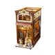 thumbnail image 3 of Kits de casa de muñecas en miniatura de madera, casa de muñecas ensamblada con muebles y adornos, obra de arte, modelo de cafetería de moda, caja de, 3 of 9