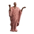 thumbnail image 4 of DOLITY Buddha Statue Home Decor Ceramic Collectible Ornament for Car Yard Bookshelf pink 10.5x6x17.5cm, 4 of 9