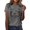 Grey, variant on Womens Halloween Graphic Short Sleeve T Shirt Casual Tee Holiday Party Apparel Fall Pullover Top