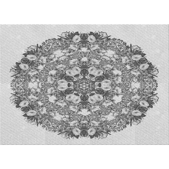 Ahgly Company Machine Washable Indoor Rectangle Transitional Gray Area Rugs, 7' x 10'