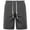 Black, variant on Munlar Mens Shorts,Fashion Plus-Size Man Solid Elastic Waist Loose Pockets Bandage Short Pants