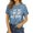 Blue, variant on Womens Athletic Tops Turtle Neck T Shirts for Women T Shirts for Summer Athletic Wear Tops Women Workout Shirt Womens Tee Shirt Casual Summer Long Sleeve Running Tee Tech Pink L