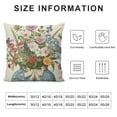 thumbnail image 5 of Creowell Wildflower Throw Pillow Covers 18x18 Inch  Flowers Leaves Bouquet Vase Spring Summer Seasonal Decor Cushion Cover for Bedroom Sofa Living Room Couch Bench Outdoor, 5 of 5