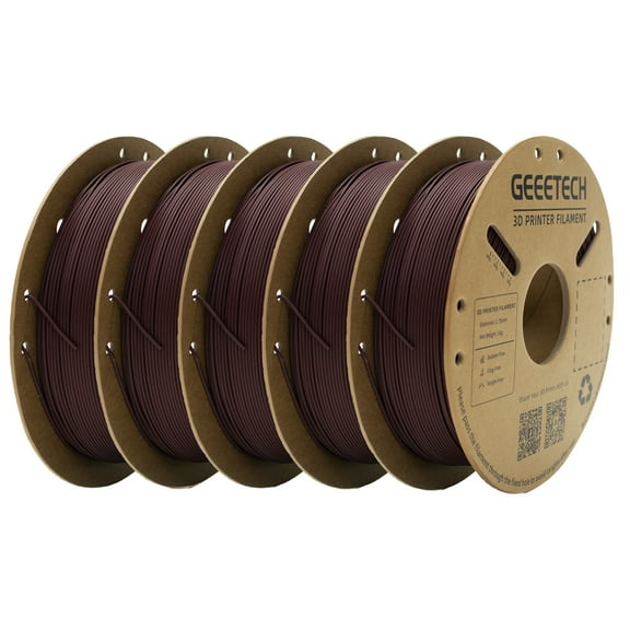 Geeetech 5pcs 3D Printing PLA Carbon Fiber Filament 1.75mm Dimensional Accuracy  /- 0.03mm 5kg(11 ib) Brick Red