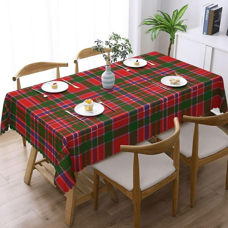 

Rectangle Table Cloth Clan MacAlister Tartan Resistant Washable Tablecloth Decorative Table Cover for Dining Indoor and Outdoor