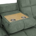 thumbnail image 6 of Aukfa 3-Piece Recliner Sofa Set - 90" 3 Seat Recliner with Flip Backrest Cupholder, Home Theater Seating, Green, 6 of 10