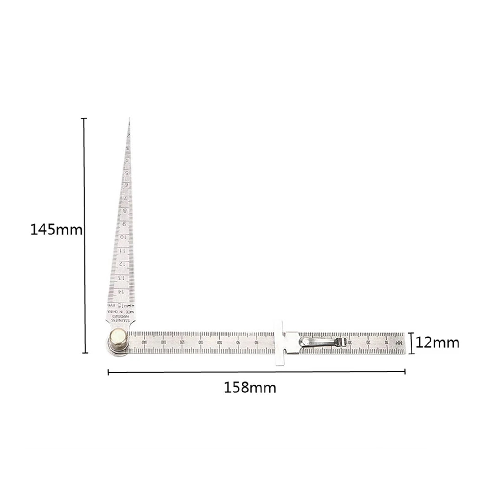 Measuring Tool For Drill Hole Wedge Taper Ruler Bore Measurement Stainless Steel 1-150mm Feeler Gauges ,Corrosion-Resistant