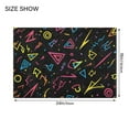 thumbnail image 4 of Yayeee Bath Rug for Bathroom Floor Non Slip Rectangle Fluffy Soft Absorbent Mat, 16"x24", Black Neon Lightning, 4 of 7