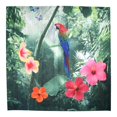 thumbnail image 1 of Cortina de ducha impermeable de 180x180 cm, poliéster para baño, 12 ganchos, 4 # pájaros de flores, 1 of 6