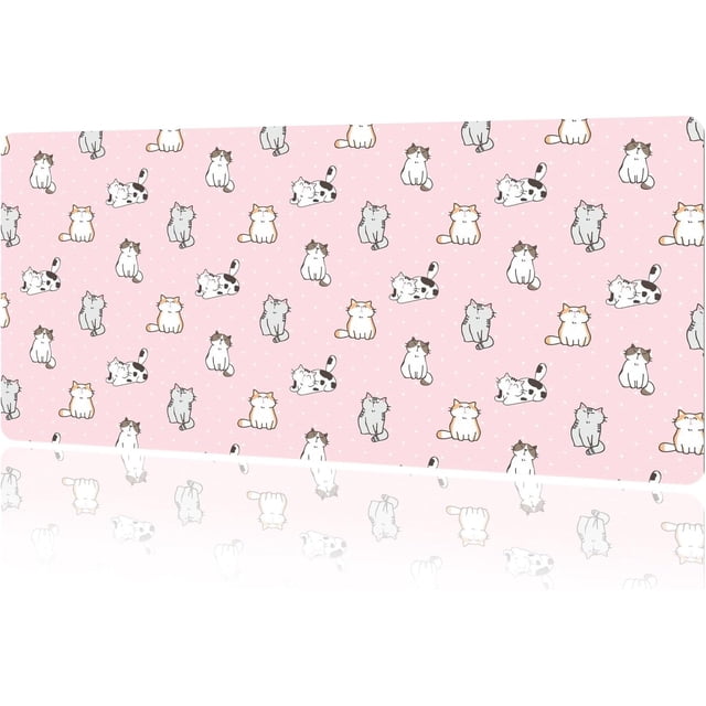 Cute Desk Mat Kawaii Mousepad Anime Aesthetics Desk Pad XXL Cute Checke and Mouse Pad Computer Keyboard Mat Office Desk Pad Protector .;X.;
