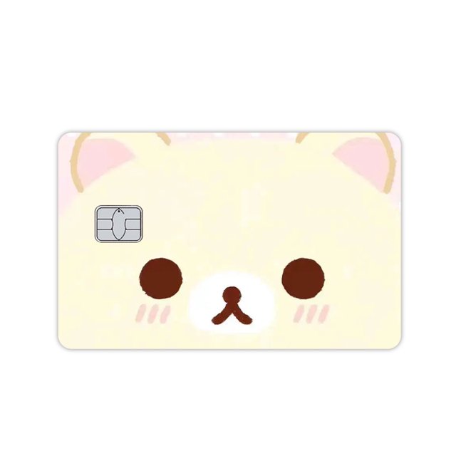 Anime Cute Rilakkuma Credit Card Skin Stickers Diy Kawaii Anti-scratch Creative Debit Bank Bus Metro Card Waterproof Skin Film