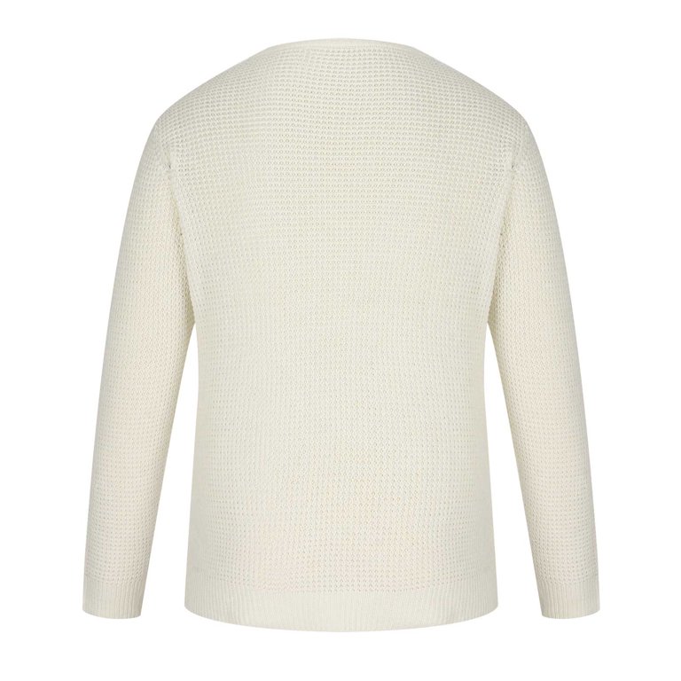 jsaierl Sweaters for Men Knit Crew Neck Plain Top Long Sleeve Casual Fall  and Winter Warm Pullover Sweater - Walmart.com