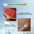 thumbnail image 6 of MEUDQU 2-in-1 Stainless Steel Fruit Cutter, 2024 Portable Watermelon Fork Slicer Cutter with Round Handle for Home Kitchen Gadget, 6 of 6