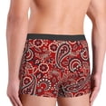 thumbnail image 3 of KLL Vintage Red Paisley Men's Cotton Boxer Briefs Underwear-Large, 3 of 8