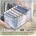 thumbnail image 2 of White Caja de almacenamiento de ropa de 7 compartimentos, 6 piezas, caja de almacenamiento de ropa plegable, 2 of 5