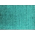 thumbnail image 1 of Ahgly Company Machine Washable Indoor Rectangle Oriental Turquoise Blue Industrial Area Rugs, 4' x 6', 1 of 4