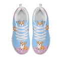 thumbnail image 1 of Doginthehole - Zapatillas de malla de alta calidad para mujer, con estampado de Corgi, ligeras, planas, informales, para correr, para adultos, 1 of 6