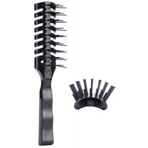 Perfehair Mens Vented Hair Brush for Blow Drying, Anti Static Vent Hairbrush for Styling Fine, Curly, Wavy, Wet or Dry Hair, Black