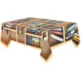 thumbnail image 3 of BSDHOME Tablecloth Cover School Education Concept Home Decor 60x120 In, Books on Bookshelf Fabric Desk Table Cloth for Dining Room Kitchen Party Decoration, 3 of 5