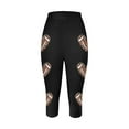 thumbnail image 4 of Women High Waisted Capri Pants Football Slim Trousers Tight Elastic Bottom Leggings Soft Workout, 4 of 4