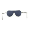 thumbnail image 4 of Flat Top Shield Geometric Racer Plastic Mobster Sunglasses Slate Black, 4 of 4