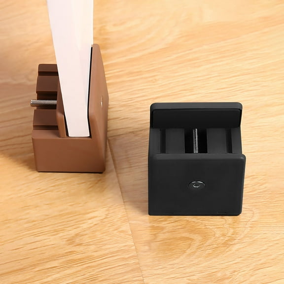 UPOUART 4Pcs Black Steel Adjustable Furniture Riser for Leg Risers for Furniture 8.3x7.0x5.5in