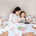 thumbnail image 4 of Erosebridal Cartoon Capybara Bedding Comforter Set 7 Pieces For Kids,Pink Flowers Green Leaves Full Bedding Set For Boys Girls,Super Cozy Room Decor, 4 of 6