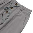 thumbnail image 4 of HXWCHs Men's Linen Trousers Relaxed Fit Spring Wear Grey L, 4 of 8