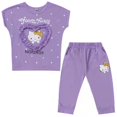 thumbnail image 2 of Hello Kitty-Camiseta de manga corta de algodón para niña, traje con pantalones cortos, Top de dibujos animados bonitos y pantalones cortos deportivos, conjunto de dos piezas, 2 of 5