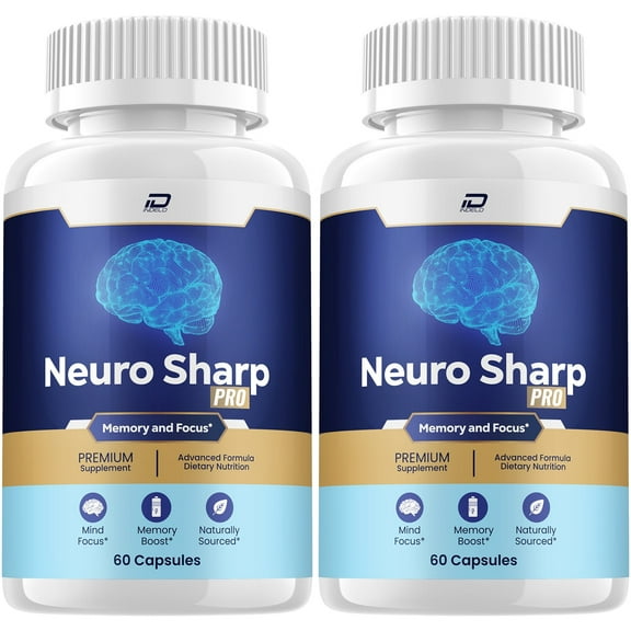Neuro Sharp Supplement Capsules – NeuroSharp All Natural Memory Focus Pills, 2 Pack, 120 Capsules