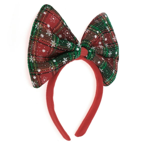 Unique Bargains 1 Pc Classic Bow Shape Headband for Halloween 4.72" Diameter Green Red