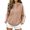 Khaki, variant on Gsakboxl Sweaters for Women Autumn Winter Color Block Drop Shoulder High Collar Hooded Cardigan Loose Trendy Casual Open Front Sweatshirt