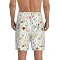 thumbnail image 3 of Naloa Wildflower Watercolor Men's Short Pajama Pants, Lounge Comfort Shorts with Elasticized Waistband and Side Pockets - X-Large, 3 of 9