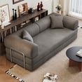 thumbnail image 2 of MAYEERTY 78.8" Corduroy Compression Sofa Bed, Convertible Futon Couch with Pillow Back Support,Gray, 2 of 9