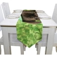thumbnail image 4 of SKYSONIC Rectangle Saint Patrick Day Puppy On Green Printed Table Runner 13x90in for Wedding Birthday Holiday, 4 of 5