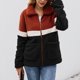 thumbnail image 5 of Pntutb Mujer Otoño Invierno Solapa Colorblock Manga Larga Botón Felpa Chaqueta tops Rollbacks Pntutb Pntutb-3935, 5 of 9