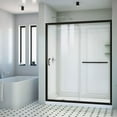 thumbnail image 2 of Infinity-Z 30 Inch D x 60 Inch W x 76-3/4 Inch H Clear Sliding Shower Door with Left Drain Shower Base and Back Wall, 2 of 17