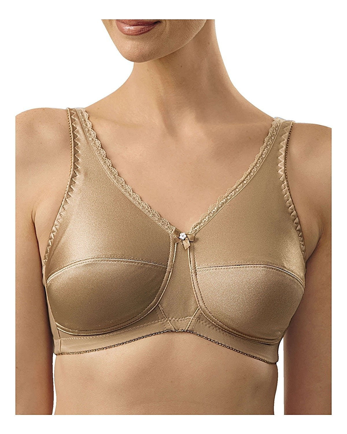 Nearly Me Satin Smooth Mastectomy Bra, Nude, 38B 