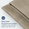 thumbnail image 6 of CGK Linens Extra Soft Pillowcases Set of 4 - Queen / Standard Size Hotel Luxury Breathable & Cozy 4-Piece Pillow Covers, Heathered Beige, 6 of 7