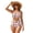 Cherry & Heart Pattern, variant on Zebra Stripe Print High Waisted Bikini Set Halter Neck Drawstring 2 Piece Swimwear with Removable Pads for Beach & Vacation