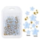 thumbnail image 1 of Bolsa de joyería con flores de cinco pétalos para decoración de uñas Joyería de flores acrílicas blancas y rosas con cuentas de oro y plata Flor de resina, 1 of 6
