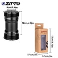thumbnail image 3 of ZTTO Bicicleta Aleación de aluminio Soporte inferior de 24 mm Hilo de cojinete sellado portátil Portátil 73mm Soportes Soportes Piezas de bicicleta de montaña Suministros Kearding OD002996-00B, 3 of 6